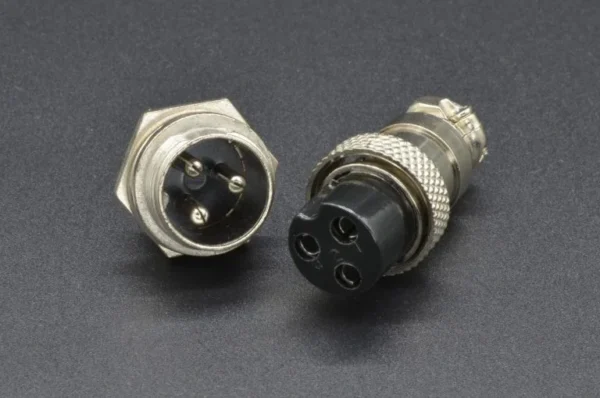 3pin 16mm diameter gx series connector, can be mounted on panel