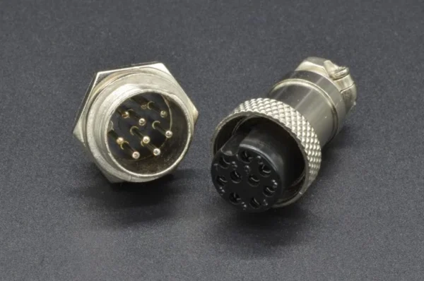 7pin gx16 panel mount connector