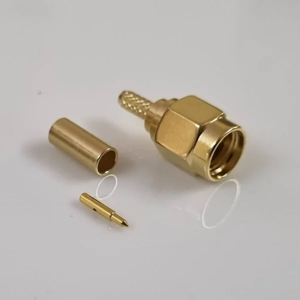 SMA MALE CRIMP TYPE CONNECTOR FOR RG 316 AND 174 CABLE