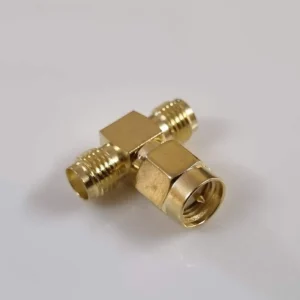 SMA T TYPE ADAPTOR WITH ONE MALE AND TWO FEMALE CONNECTION