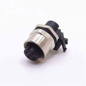 M12 5PIN FEMALE PCB MOUNT RIGHT ANGLED