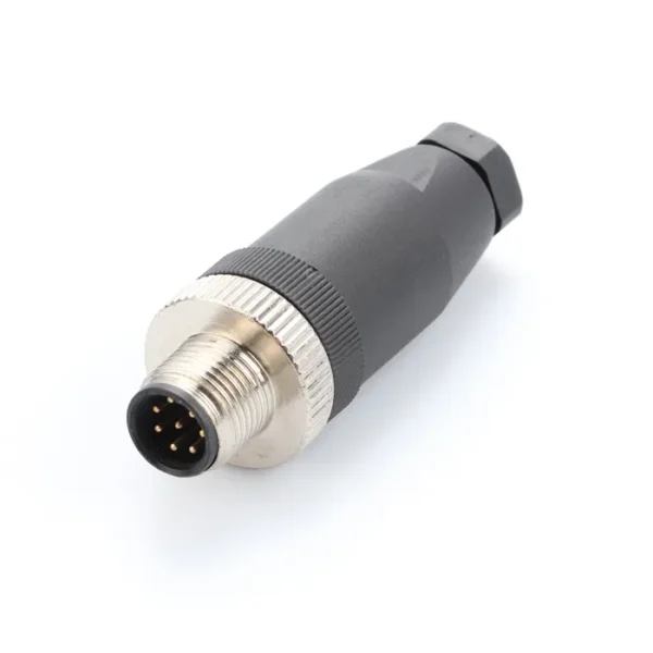 M12 8PIN MALE PLUG CABLE MOUNT