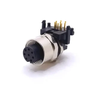 M12 8PIN PCB MOUNT RIGHT ANGLE